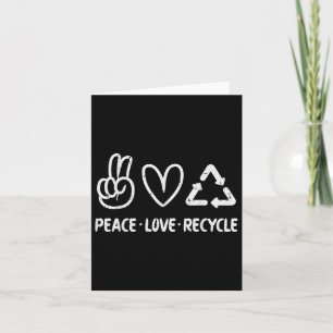 Friedensliebe Recycling Earth Day Recycling Hippie Karte