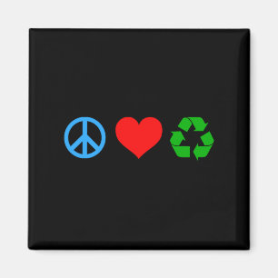 Friedensliebe Recycling T-Shirt Magnet