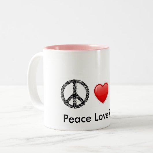 FriedensLiebe Reiki Tasse (Vorderseite Links)
