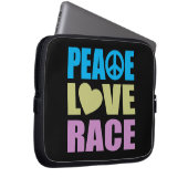 FriedensLiebe-Rennen Laptopschutzhülle (Vorne Rechts)