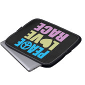 FriedensLiebe-Rennen Laptopschutzhülle (Vorne Knopf)