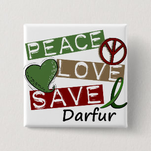 FRIEDENSLiebe RETTEN Darfur Button