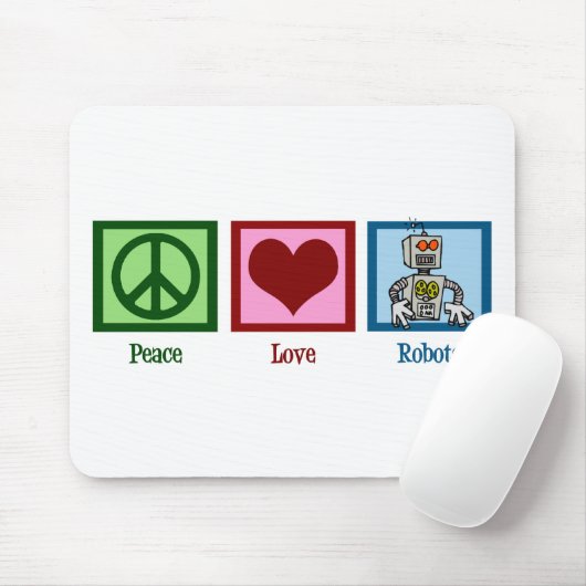 FriedensLiebe-Roboter Mousepad (Mit Mouse)