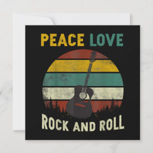 Friedensliebe & Rock & Roll Gitarrist Gitarrenspie Einladung
