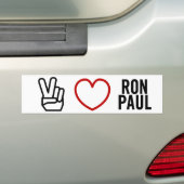 FriedensLiebe Ron Paul Autoaufkleber (Auf Auto)