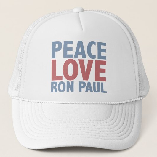 FriedensLiebe Ron Paul Truckerkappe (Vorderseite)