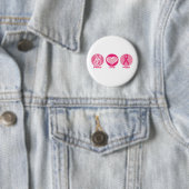 FriedensLiebe-Rosa-Hoffnung Button (Beispiel)