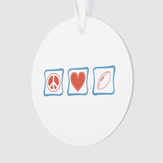 FriedensLiebe-Rugby Ornament (Vorderseite)