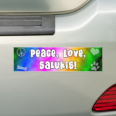FriedensLiebe Salukis Autoaufkleber (Auf Auto)