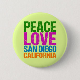 FriedensLiebe San Diego Kalifornien Button
