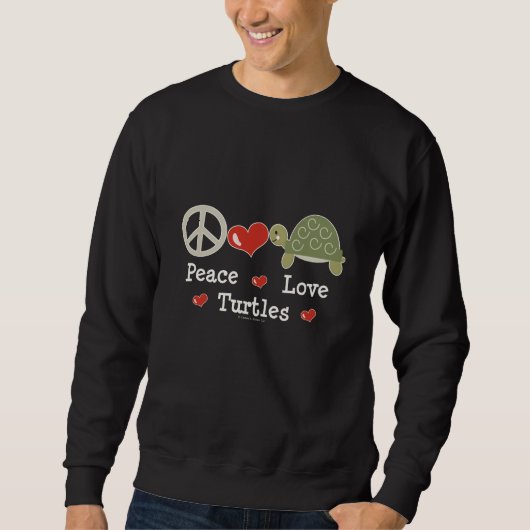 FriedensLiebe-Schildkröte-Sweatshirt Sweatshirt (Vorderseite)