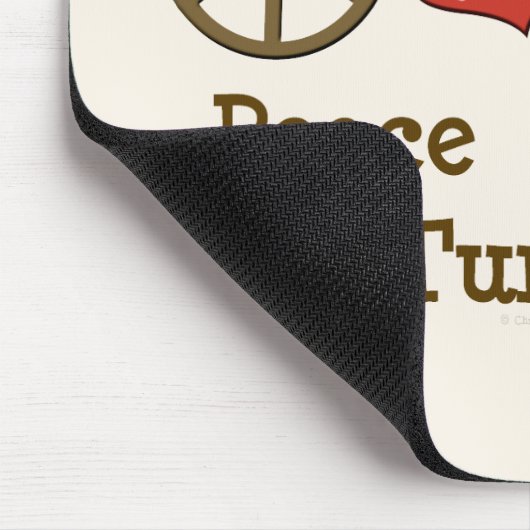 FriedensLiebe-Schildkröten Mousepad (Ecke)