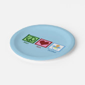 FriedensLiebe-Schnuller Pappteller (Schrägansicht)