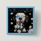 FriedensLiebe-Schokoladen-Dalmatiner Button (Vorderseite)