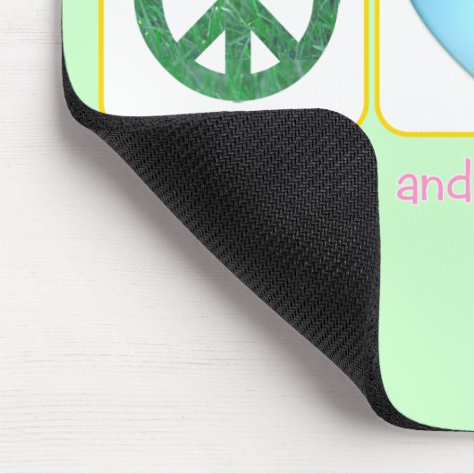 FriedensLiebe-Schokoladen-Häschen Mousepad (Ecke)