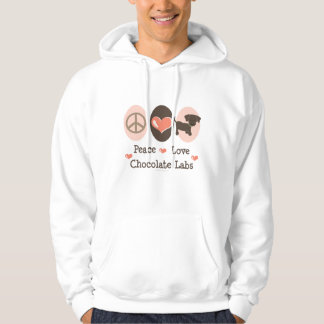 FriedensLiebe-Schokoladen-Labrador-mit Kapuze Hoodie