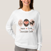 FriedensLiebe-Schokoladen-LabradoreHoodie T-Shirt (Vorderseite)
