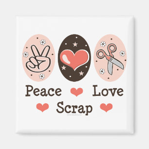 FriedensLiebe-Schrott Scrapbooking Magnet