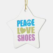 FriedensLiebe-Schuhe Keramik Ornament (Links)