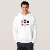 FriedensLiebe-Schüssel-mit Kapuze Sweatshirt (Vorne ganz)