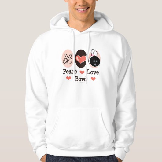 FriedensLiebe-Schüssel-mit Kapuze Sweatshirt (Vorderseite)
