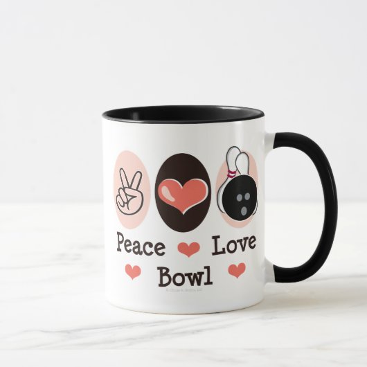 FriedensLiebe-Schüssel-Neuheits-Tasse Tasse (Rechts)