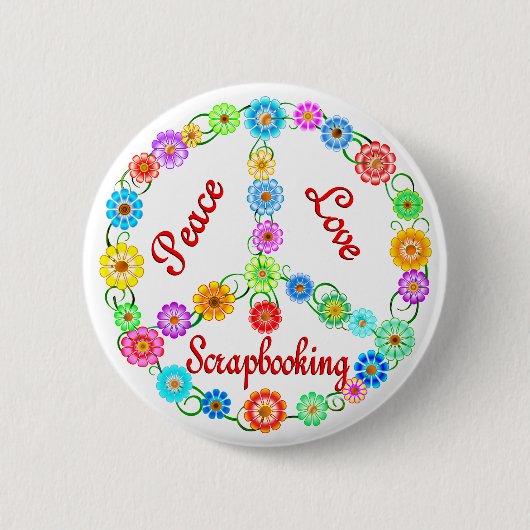 FriedensLiebe Scrapbooking Button (Vorderseite)