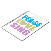FriedensLiebe singen Notizblock (Linke Seite)