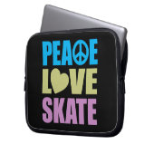 FriedensLiebe-Skate Laptopschutzhülle (Vorderseite Links)