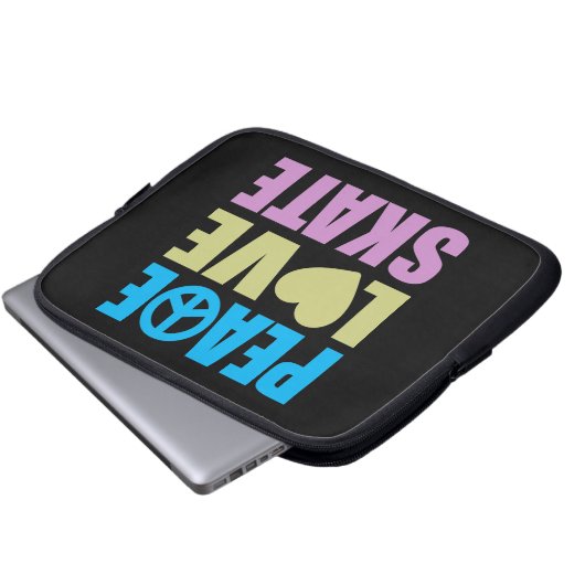 FriedensLiebe-Skate Laptopschutzhülle (Vorne Knopf)