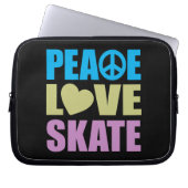 FriedensLiebe-Skate Laptopschutzhülle (Vorderseite)