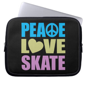 FriedensLiebe-Skate Laptopschutzhülle
