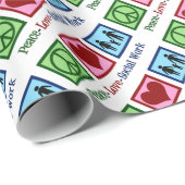 FriedensLiebe-Sozialarbeit Geschenkpapier (Rolleneckpunkt)