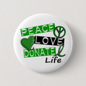 FRIEDENSLiebe SPENDEN DAS LEBEN Button (Vorderseite)