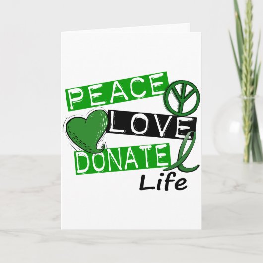 FRIEDENSLIEBE SPENDEN LEBEN KARTE (Vorderseite)