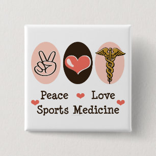 FriedensLiebe-Sport-Medizin-Knopf Button