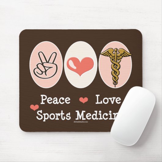 FriedensLiebe-Sport-Medizin Mousepad (Mit Mouse)