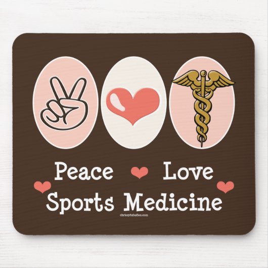 FriedensLiebe-Sport-Medizin Mousepad (Vorne)