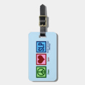 FriedensLiebe-Sprache-Sprachpathologie Gepäckanhänger (Vorderseite vertikal)