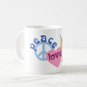 Friedensliebe Strick Kaffeetasse (Vorderseite Links)