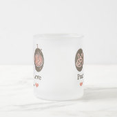 FriedensLiebe-Strick-mattierte Tasse (Mittel)