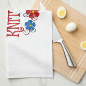 FriedensLiebe-Stricken Geschirrtuch (Viertel Falte)