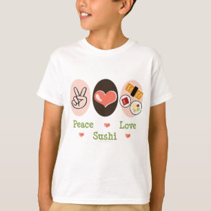 FriedensLiebe-Sushi scherzt T - Shirt