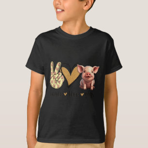 Friedensliebe Süße Show Schwein Liebhaber T-Shirt