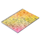 FriedensLiebe-Symbol-Entwurf Notizblock (Linke Seite)