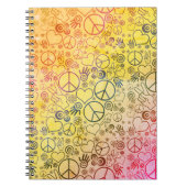 FriedensLiebe-Symbol-Entwurf Notizblock (Vorderseite)