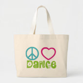 FriedensLiebe-Tanz Jumbo Stoffbeutel (Vorne)