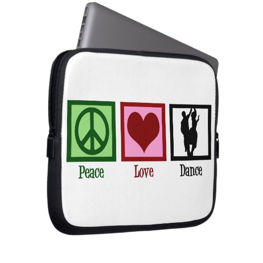 FriedensLiebe-Tanzen Laptopschutzhülle (Vorne Rechts)
