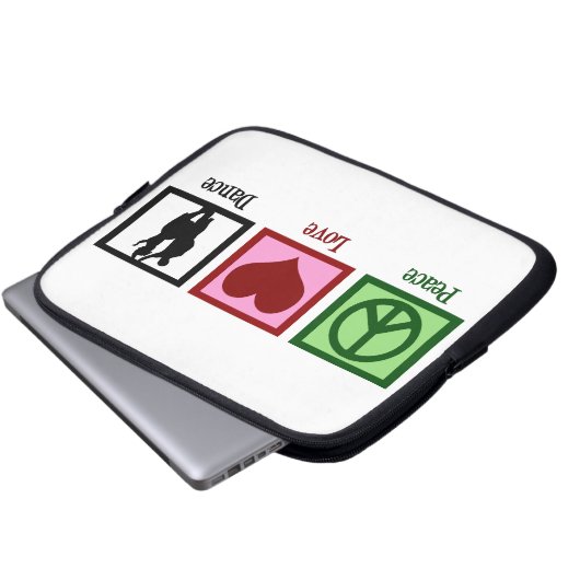 FriedensLiebe-Tanzen Laptopschutzhülle (Vorne Knopf)