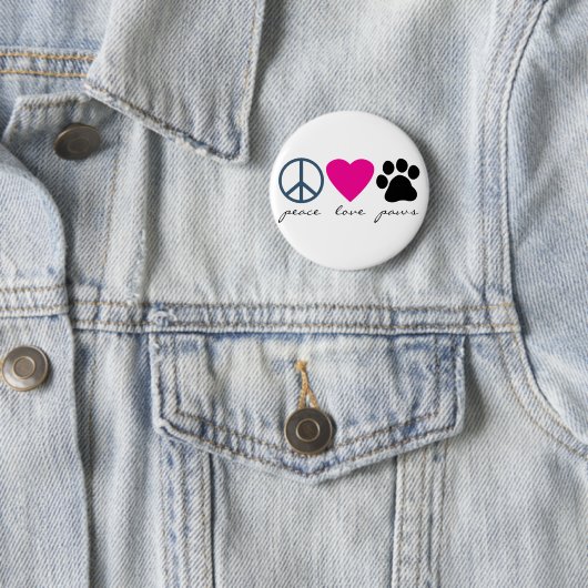 FriedensLiebe-Tatzen Button (Beispiel)